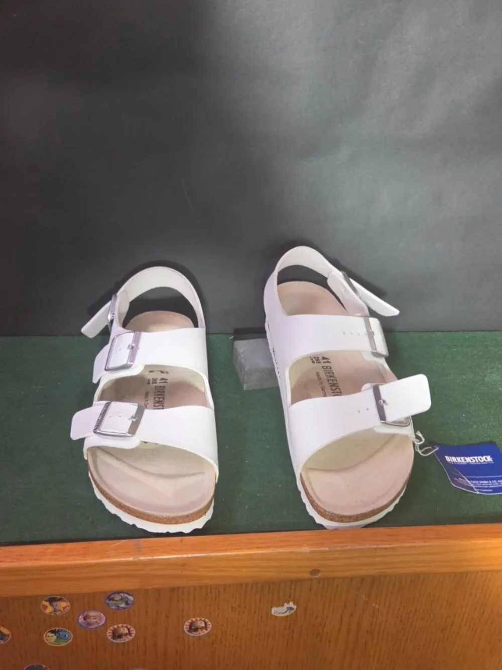 Birkenstock Milano Double Strap Sandals White Size 41 NWT